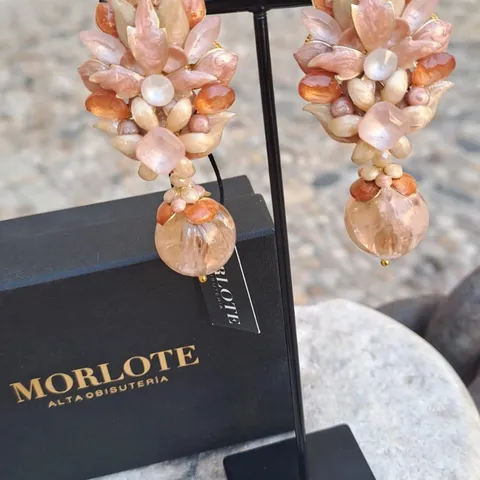 Pendientes Rosa Cristal